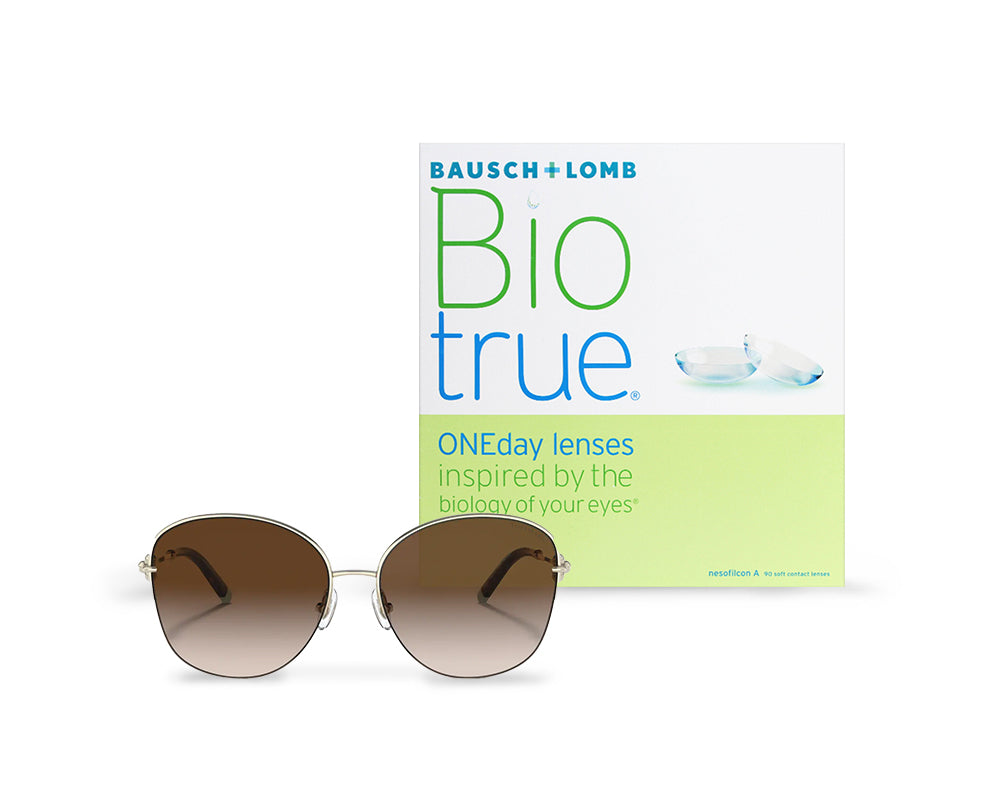 Sunglasses + Biotrue OneDay 90 Pack Bundle